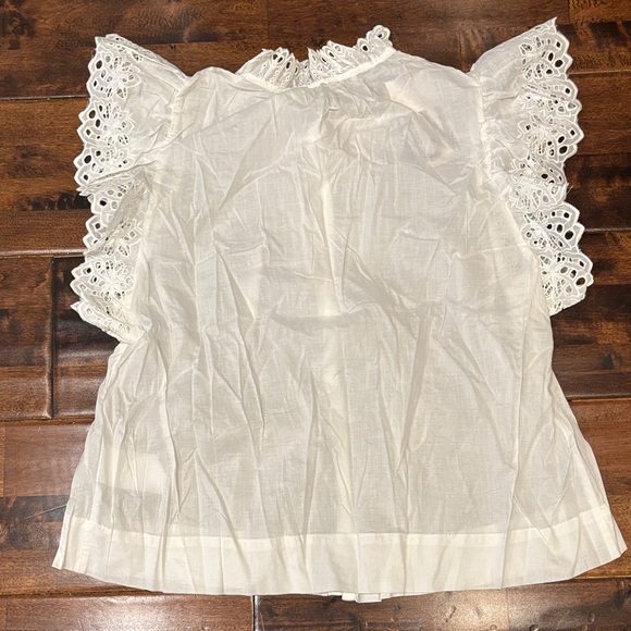 Vintage Havana White Eyelet Sleeve Blouse - Picture 4 of 5